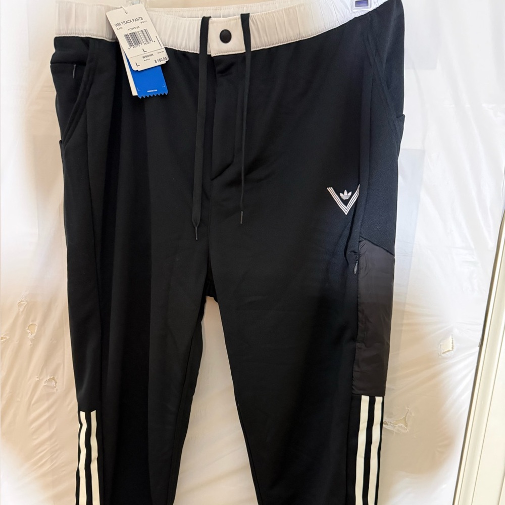Adidas White Mountain Black and White Joggers